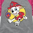thumbnail image 3 of Paw Patrol - Marshall Sketch - Toddler & Youth Girls Raglan Graphic T-Shirt, 3 of 6