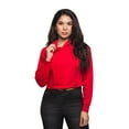 thumbnail image 6 of G-Style USA Women's Long Sleeved Crop Top Hoodie LH13118 - Red - X-Large, 6 of 8