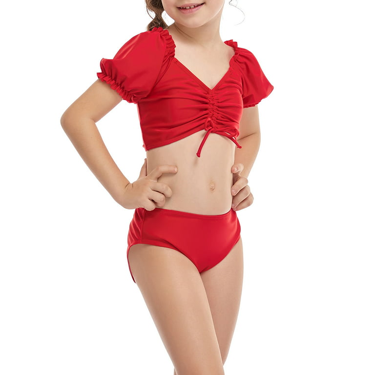 Fesfesfes Teen Girls Summer Holiday Bikini Sets Children Girls