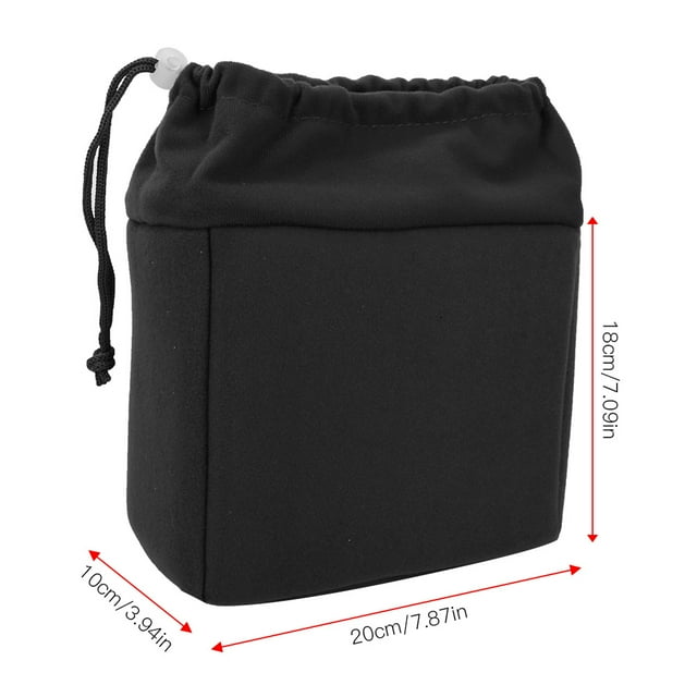 Partition Camera Padded Bag,Nylon Waterproof Shockproof Camera Insert Bag With Adjustable Drawstring ,Specially For DSLR Camera And Lens