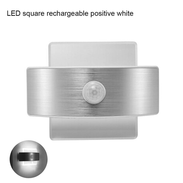 Luz de sensor LED Lámpara de inducción del cuerpo humano Iluminación de la pared del dormitorio para el pasillo de la cabecera, Cuadrado, Blanco Inevent HA006485-01