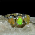 thumbnail image 3 of 925 Sterling Silver Natural Ethiopian Opal Fine Silver Prong Set Ring, 3 of 6