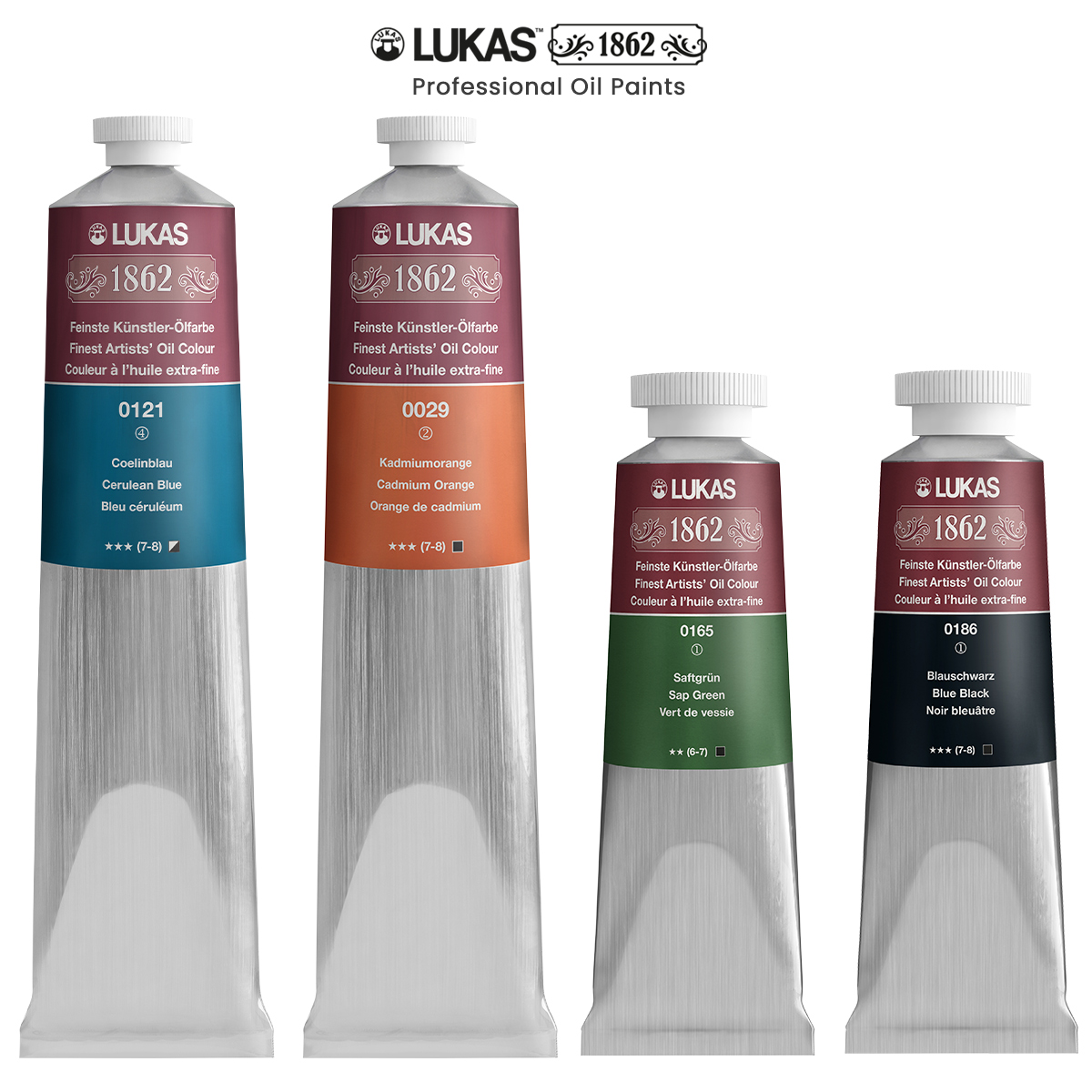 Lukas 1862 Oil Color Limited Edition Wood Box Easel Set -Professional Paint Set & Painting Kit for Adults -Includes Titanium White, 12 10ml Colors, Brushes, Palette, Canvas, & Linseed Stand Oil
