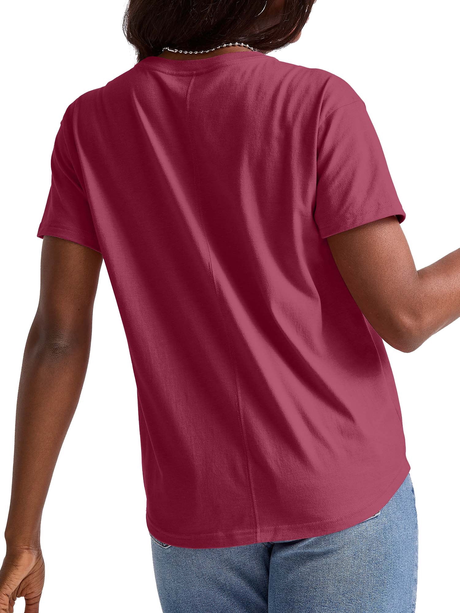 Hanes Originals Women’s T-Shirt with Curved Hem, 100% Cotton Relaxed-Fit Tee, Sizes XS-XXL