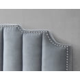 thumbnail image 2 of Tremaine Channel Tufted Velvet Bed Frame with High Padded Headboard, Queen Size, 2 of 3