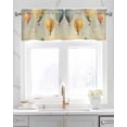 thumbnail image 2 of Vintage Hot Air Balloon Kitchen Valances for Windows Farmhouse Linen Window Valance Curtain for Living Room Window Treatment Modern Balloon Floating Valance Rod Pocket Topper Drape, 42 x 12 Inch, 2 of 6