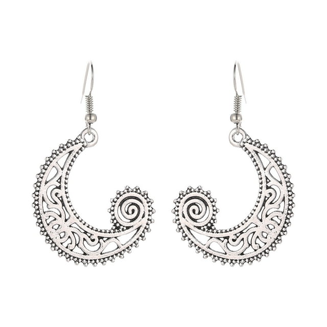 Fiudx Pendientes de Moda, Diseño Único de Gancho Tallado, Elegante Estilo de Aro, Perfectos para Bodas y Fiestas, Accesorio de Uso Diario, Gran Idea de Regalo, Material de Aleación Ligero.
