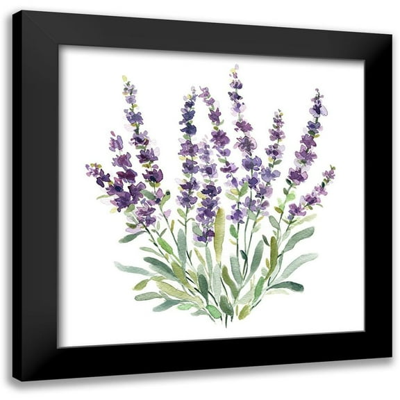 Robinson, Carol 12x12 Black Modern Framed Museum Art Print Titled - Lavender Botanical II