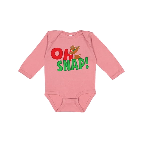Inktastic Oh Snap Boys or Girls Long Sleeve Baby Bodysuit