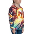 thumbnail image 3 of Lsque Geometry Dash Patten Youth Hoodie Sweatshirt Pullover with Kangaroo Pocket Boys and Girls Hoodie Warm Hoodie for Kids, 3 of 8