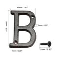 thumbnail image 2 of Unique Bargains 3 Inch Cast Iron House Letter Mailbox Address Sign Letter B, 2 of 5