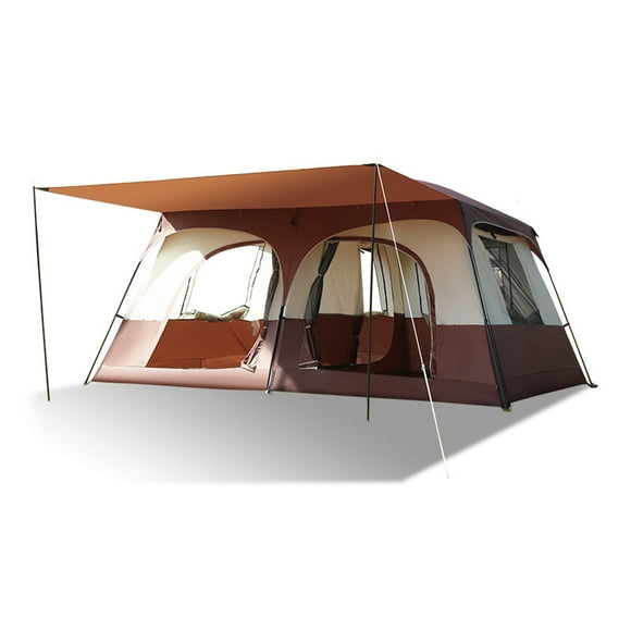 Tente de Camping de Voyage avec 2 Pcs Grande Tente Cabine Familiale Respirante et Imperméable pour Camping en Plein Air Randonnée Sac à Dos Plage