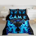 thumbnail image 2 of Manfei Cartoon Game Console Bedding Comforter Set for Boys, Black Blue Gamepad Twin Comforter Sets, Cartoon Snowflake Reversible Bedding Set, Breathable Home Decor, 2pcs, 2 of 8