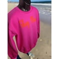 thumbnail image 4 of Hot Pink and Orange Puff, Show Your Southern Side with Shug, Please (R) Unisex Crew Neck Sweatshirt, 4 of 6