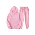 thumbnail image 1 of Bellella Ladies Tracksuit Sets Long Sleeve Sweatsuits Drawstring Two Piece Outfit Jogger Set Sweatshirts And Sweatpants Pink A S, 1 of 2