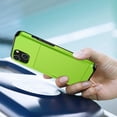 thumbnail image 2 of for iPhone 15 Plus Wallet Case with Sliding Door Hidden Pocket Credit Card Holder Dual Layer Heavy Duty Shockproof Hard PC Hybrid TPU Phone Flip Protective Cover for iPhone 15 Plus, Green, 2 of 8