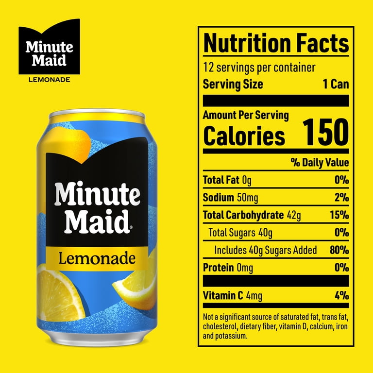 Minute Maid, Lemonade Fridge Pack Cans, 12 fl oz, 12 Pack
