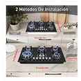 thumbnail image 3 of Parrilla De Gas Empotrables Estufas 6 Quemadores Cristal Templado Color Negro Gas Lp O Gas Natural, 3 of 5