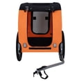 thumbnail image 3 of Large Bike Trailer for Dogs with Anti-bump Suspension, 120LB Capacity Foldable Pet Carrier with Breathable Mesh Windows, for Medium Dogs Cycling, Camping, Black and orange, 3 of 8