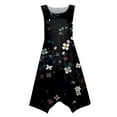 thumbnail image 4 of YDKZYMD Summer Casual Dresses for Women Floral Flowers Wedding Maxi Beach Boho Tank Dresses Hem Sundress Petite Sleeveless Midi Dress with Pockets Dark Gray M, 4 of 5