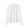 thumbnail image 5 of TiaoBug Unisex Kids Victorian Renaissance Steampunk Pirate Pullover Top Pants Captain Cosplay Costume White 16, 5 of 7