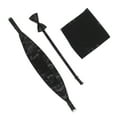 thumbnail image 2 of LOLIPPYY 3-Piece Men's Formal Set with Black Bow Tie, Cummerbund, and Pocket Square for Weddings and Special Events, 2 of 7