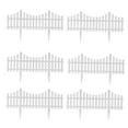 thumbnail image 4 of Unique 6Pack White Plastic Garden Border Fence Large Picket Fence 24inx13in Decorative Landscape Path Panels for Outdoor Landscape Pathways Edging, 4 of 11
