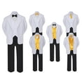 thumbnail image 1 of 5-7pc Formal Black White Suit Set Yellow Bow Necktie Vest Boy Baby Sm-20 Teen, 1 of 3