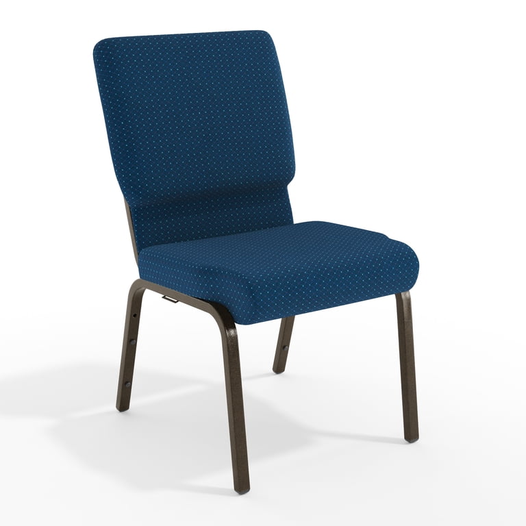 Flash Furniture 18.5''W Stacking Church Chair in Navy Blue
