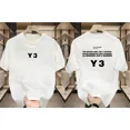 thumbnail image 2 of Nouveau T-shirt à Manches Courtes en Coton Imprimé Lettre Col Rond Coton Respirant Mode Décontractée Couple Y3 Manches Courtes Haut 1 TTG, 2 of 5