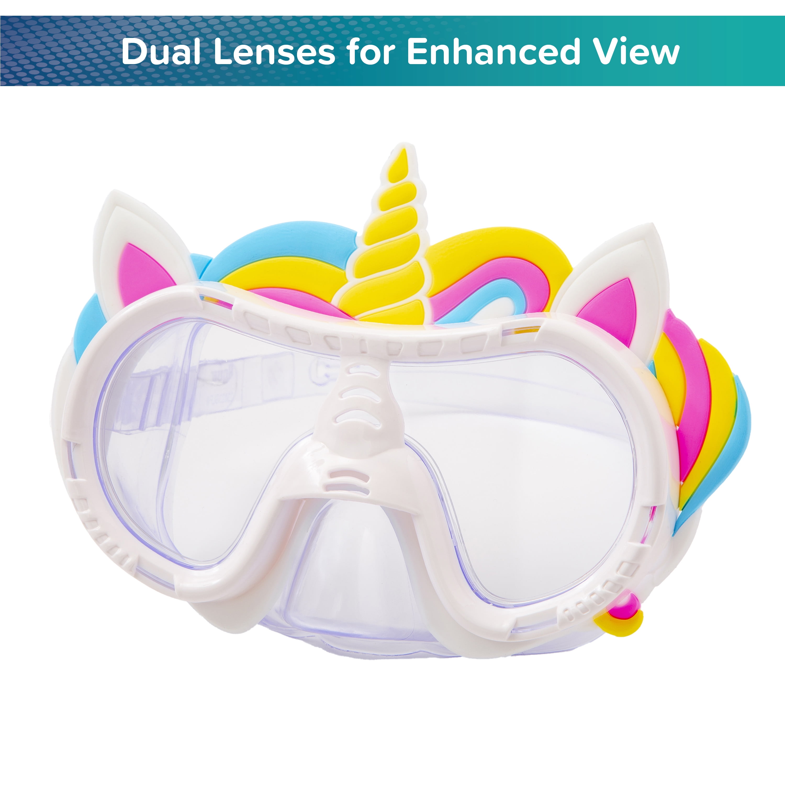 (2 pack) Dolfino Unicorn Swim Goggle Mask, Unisex