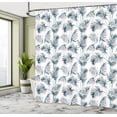 thumbnail image 4 of Ambesonne Natural Shower Curtain, Palm Leaves Island Print, 69"Wx75"L, Sea Blue, 4 of 4