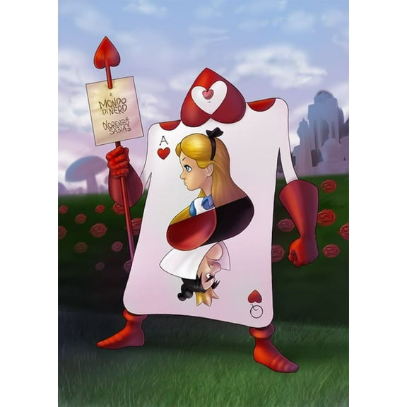 5D DIY Diamond Art Painting Kits for Adults,Alice in Wonderland Full Drill Embroidery Paintings Rhinestone Pasted DIY Painting Cross Stitch Arts Crafts for Home Wall Decor 12x16in