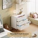 thumbnail image 5 of Blanca 3 - cajón dormitorio cómoda - fluted moderno nightstand con deep cajones, de anchura top, y de madera construction, ideal para as a side mesa para sala de estar, hallway, o para niños room, 5 of 8