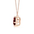thumbnail image 2 of ANGARA Lab Grown 1.4 Ct Classic Trio Ruby Necklace for Women in 14K Rose Gold (Size-7mm) | July Birthstone, Birthday, Anniversary, Jewelry Gift for Women | Lab-Grown Ruby Necklace, 2 of 8