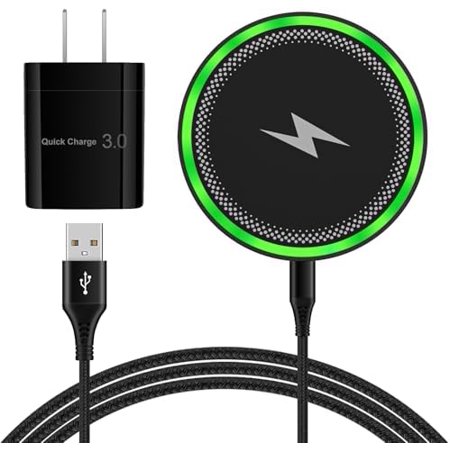 15W Fast Wireless Charger Mat with Adapter for Samsung Galaxy S25 Ultra S25 Plus S25 FE S24 Ultra S23, Google Pixel 10 Pro XL 9a 8Pro, Moto G Stylus 5G 2025