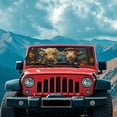thumbnail image 3 of Yuyamidu Highland Cow Driving Windshield Sunshade for Wrangler TJ JK Windshield Sunshade Visor Mat for Jeep Wrangler TJ JK JKU 1996-2018 Sun Shade Screen Accessories, 3 of 7