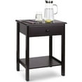 thumbnail image 5 of Homfa Night Stand with Drawer, End Wooden Bedside Table with Storage Shelf for Bedroom Living Room, Dark Brown, 5 of 7