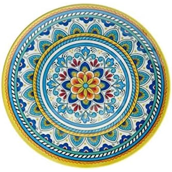 Certified International 28180 Portofino 1 pc Dinner Plate, Melamine Heavy Weight, 450 Grams, 11-inch Diameter