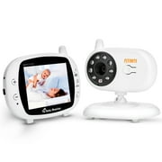 Fitnate 3.5" Audio Video Baby Monitor, Night Vision Safety Viewer