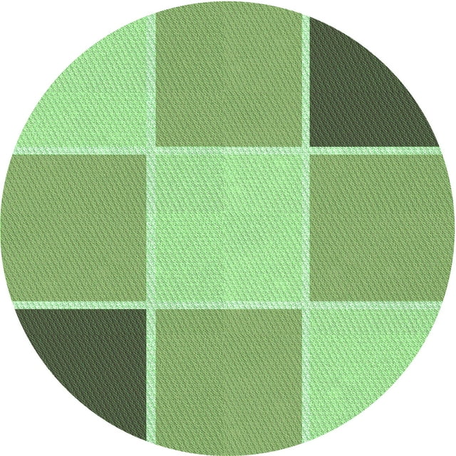 Ahgly Company Machine Washable Indoor Round Transitional Olive Drab Green Area Rugs, 5' Round