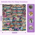thumbnail image 3 of Book Lovers Gifts Blanket Floral Bookshelf Throw Blanket Gifts for Bookworm,Reader,Reading,Bookclub,Booknerd,Librarian,Bookish,Book Accessories Reading Decor- 60”X50”, 3 of 7