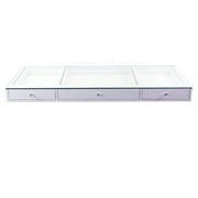 انطباعات Vanity Slaystation Plus 2.0 قرص الغرور مع 3 أدراج ناعمة (أبيض فاتح)