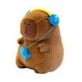 thumbnail image 4 of Peluche de carpincho de 30 cm, regalo de cumpleaños para niños Auriculares establecidos, 4 of 9