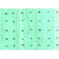 thumbnail image 1 of Ahgly Company Indoor Rectangle Solid Turquoise Blue Modern Area Rugs, 3' x 5', 1 of 4