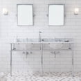 thumbnail image 2 of Water Creation Embassy 72"W Double Brass Wash Stand in Chrome and White, 2 of 9