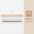 thumbnail image 6 of Unique Bargains 2Pcs Wood Minimalist Hangers With 10 Clips Natural, 6 of 6