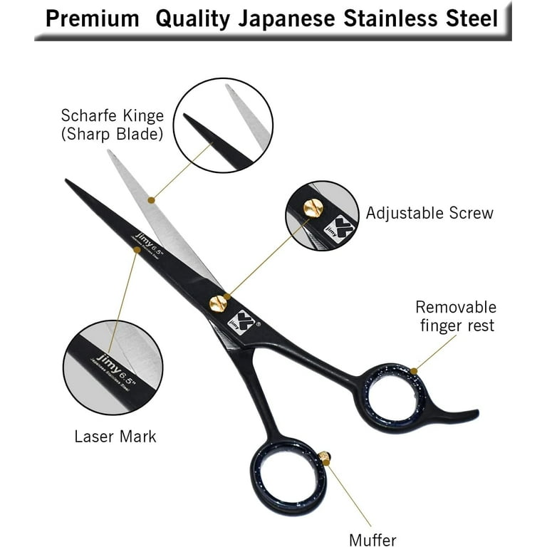 Jimy Professional Hair Scissors 6.5 Stainless Steel Sharp - Smooth Razor  Edge Series Shears for Hair Cutting, Hair Cut Scissor for Women & Men and