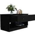 thumbnail image 2 of Black Modern Bench with 2 Drawers and Shelves / Ideal for Home Organization, 2 of 4
