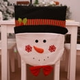 thumbnail image 2 of BadPiggies 2Pack Christmas Snowman Santa Claus Chair Back Covers for Dining Room Home Holiday Party Decor, 2 of 7